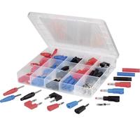 VOLTCRAFT Laborstecker Stift-Ø: 4 mm Schwarz, Rot, Blau, Silber SUBP84-03 84 Teile (93013C140)