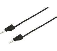 Ultra-flexible Cordon de mesure [Banane mâle 4 mm - Banane mâle 4 mm ] 0.50 m noir MSB-300 10 A