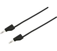 Ultra-flexible Cordon de mesure [Banane mâle 4 mm - Banane mâle 4 mm ] 25.00 cm noir MSB-300 10 A