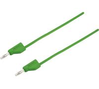 Ultra-flexible Cordon de mesure [Banane mâle 4 mm - Banane mâle 4 mm ] 5.00 m vert MSB-300 10 A