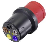 VOLTCRAFT VMA-3L 32 Adaptateur de mesure mâle CEE 32 A 5 pôles - femelle 4 mm gris foncé, rouge