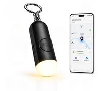VOLTEK Safe Alarme Personnelle Anti Agression 130 DB Tracker Bluetooth, Compatible Apple FindMy iOS & Android, Alarme de Poche Self Defense, Porte-clés Sécurité, Flash LED, Bouton SOS, USB-C
