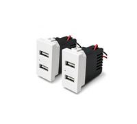 Voltix Prise USB double USB-A 5 V 2,1 A compatible avec BTicino Matix (2) | Chargeur modulaire, 2 ports USB-A, mural, 5 V, 2,1 A au total