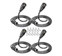 VOLTKARE Cordon d'extension d'alimentation 12V DC, Câble d'extension 2.1mm x 5.5mm compatible avec adaptateur d'alimentation ou chargeur mural 12V DC pour caméra de sécurité CCTV, (balck, 1m*4)