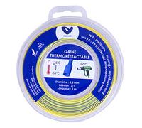 Voltman Gaine thermorétractable 5m - Ø4,8/2,4mm - Vert/Jaune