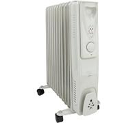 Radiateur mobile bain d'huile 2500W - blanc - Voltman