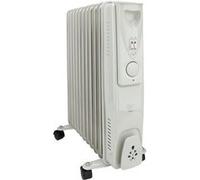 Radiateur mobile bain d'huile 2500W - blanc - Voltman