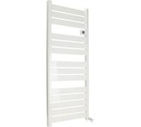 Sèche serviette aluminium 750W barres plates - blanc - Voltman