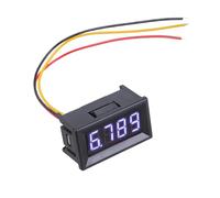 Voltmètre à panneau numérique à 3 fils avec conducteur, Blue | Plage de mesure de courant continu de 0, 000 à 100, 0 V, spécification d ' erreur basée sur la pleine échelle,