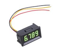 Voltmètre à panneau numérique à 3 fils avec conducteur, Green | Plage de mesure de courant continu de 0, 000 à 100, 0 V, spécification d ' erreur basée sur la pleine échelle,