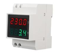 Voltmètre Ampèremètre à Affichage à 4 Chiffres, Montage sur Rail DIN, Compteur de Tension et de Courant AC80-300V 0.1-99.9A LED Nixie Tube Premium PC