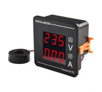 Voltmètre Ampèremètre AC 72x72mm Installation Encastrée | Double pour affichage LCD, tension et courant simultanés, surveillance pour temps réel, pour idéal tableau électrique