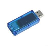 Voltmètre Ampèremètre Numérique Testeur USB C - Moniteur Haute Energie pour PD pour Chargeur Détecteur - Résolution 0.001V Météo Prévisions Météo Horloge Multimètre Électrique Portable Bleu 4,7 cm