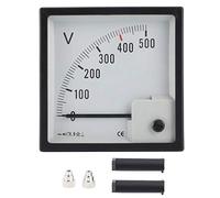 Voltmètre Analogique à Pointeau d’Angle Droit, Mesure AC 0-500V, Boîtier ABS Blanc - Haute Précision Classe 1,5, Écran Facile à Lire, Idéal pour Tableau de Bord Bateau