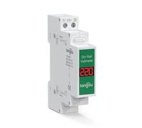 Voltmètre modulaire monophasé 18 mm, affichage numérique LED, détecteur, for courant alternatif 60-450 V, 220 V, 380 V(Single-phase)