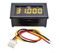 Voltmètre numérique 0-33 V DC, écran LED à 5 chiffres, écran de 0,9 cm, testeur de tension haute sensibilité, connexion à 2 fils, protection inverse, compteur compact (jaune)