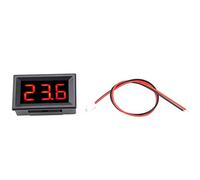 Voltmètre Numérique DC 2.5-30V, Afficheur LED 0.56 Pouce, Boîtier ABS Étanche et Résistant - Mesure Précise Batterie Voiture, Moto, Usage Électrique (Couleur du rétroéclairage de la police rouge)