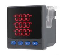 Voltmètre numérique intelligent triphasé 72 x 72 mm, classe 0,5S AC 0-600 V avec interface RS485 MODBUS-RTU, affichage LED pour surveillance de tension industrielle et intégration PLC