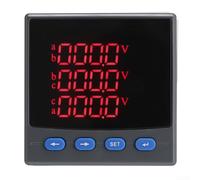 Voltmètre numérique intelligent triphasé 96 x 96 mm avec RS485 MODBUS-RTU, affichage LED, classe 0,5S, AC 0-600 V, jauge encastrable pour l'industrie