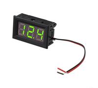 Voltmètre numérique LED 1,4 cm DC 5-120 V Vert Bleu Panneau à 2 conducteurs pour moniteur de vélo électrique Voiture pour moto (vert)