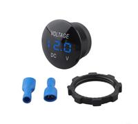 Voltmètre numérique LED CC 12 V-24 V pour moto, voiture, bateau 26 mm