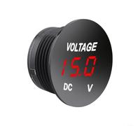 Voltmètre numérique LED CC 12 V-24 V pour moto, voiture, bateau 26 mm
