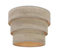 VoltShine Abat-jour suspendu - Triple abat-jour en bois de couleur grise, dimensions 50 x 40 x 28 cm, idéal pour une décoration moderne et une fonctionnalité élégante