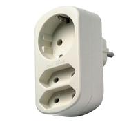 VoltShine Adaptateur bipolaire triple 2TT + TTL, idéal pour des connexions électriques sûres et efficaces dans les installations électriques et domotiques.