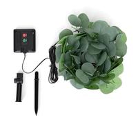 VoltShine Plantes solaires simulées, ligne feuille d'eucalyptus, idéales pour donner vie à votre espace. Avec 50 LED, elles éclairent de manière chaude et économique. Dimensions : 2 m + 5 m, parfaites