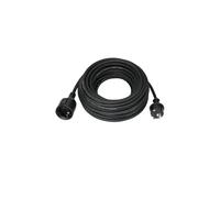 VoltShine Rallonge électrique de 5 m, 3 x 1,5 mm, couleur noire, idéale pour transporter le courant électrique à distance et connecter des appareils.