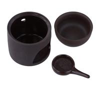 volumoon Bruleur Bougie en Ceramique, Brûleurs à Huile Essentielle avec photophore, Bol Amovible, diffuseur Parfum Bougie, Lampe parfumée en céramique pour la Maison, la Chambre à Coucher,9x9CM(Brun)