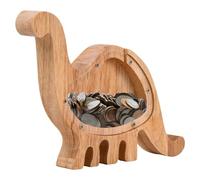 Volumoon Dinosaure Tirelire en Bois, Tirelire Personnalisée Animal pour Cadeaux et Décoration Intérieure