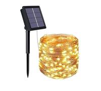 Volunx Guirlande lumineuse solaire LED 30 m 300 LED pour extérieur, 8 modes, lumière solaire de jardin, fil de cuivre, terrasse, cour, fête, mariage, décoration blanc chaud
