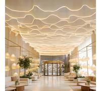 VOLURE Rideaux de Plafond Lumineux avec lumières LED, Multicolores, Plusieurs Tailles(50mx0.5m,WhiteVeil+WarmLight)
