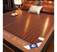 VOLURE Tapis de Couchage d'été en Bambou et rotin, Coussin rafraîchissant Multicolore, 80x190 à 180x200 Cm(Brown,100 * 190CM)