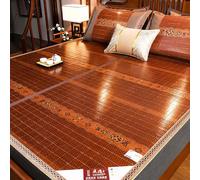 VOLURE Tapis de Couchage d'été en Bambou et rotin, Coussin rafraîchissant Multicolore, 80x190 à 180x200 Cm(Beige,120 * 190CM)