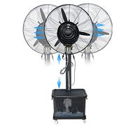 VOLURE ventilateur industriel portable, Ventilateur brumisateur portable au sol, 3 vitesses, Osc 90 degrés, hauteur réglable 71-81 cm, réservoir 42 L, extérieur(71cm/28in)