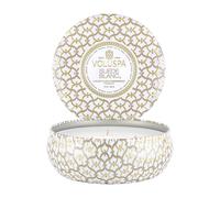 Voluspa Bougie parfumée Maison Blanc 3-wick Tin 40 heures Suede Blanc