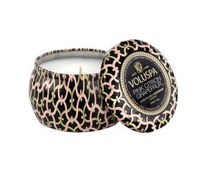 Voluspa Bougie parfumée Maison Noir Mini Tin 25 heures Pink Citron Grapefruit
