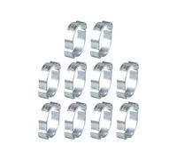 Von 10 Colliers de serrage double tube en acier 304 étanches, G | Clip de tuyau étanche à double oreille, en acier 304, idéal pour l'huile de machine, sanitaire et automobile