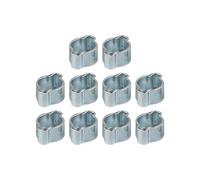 Von 10 Colliers de serrage double tube en acier 304 étanches, N | Clip de tuyau étanche à double oreille, en acier 304, idéal pour l'huile de machine, sanitaire et automobile