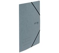 VON Leitz 30110085 Lot de 5 chemises A4 en carton recyclé pour 150 feuilles avec élastique avec imprimé moderne Von léger pour l'école et la maison Gris