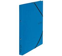 VON Leitz 30120035 Lot de 5 classeurs à anneaux A4 en carton avec 2 anneaux et fermeture élastique, largeur de dos 25 mm, pour 140 feuilles, mécanisme à anneaux, pour l'école, l'étude et la maison -