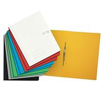 VON Leitz 30162099 Lot de 10 chemises A4 en carton 100% recy vec clip en métal, pour 250 feuilles, couverture souple, pour l'école, l'étude et la maison, multicolore