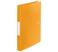 VON Leitz 42470015 Lot de 5 classeurs à anneaux en polypropylène avec 2 anneaux Jaune Dos 30 mm Capacité 190 feuilles Format A4