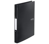 VON Leitz 42470095 Lot de 5 classeurs à anneaux en polypropylène avec 2 anneaux Largeur 30 mm pour 190 feuilles Noir Format A4