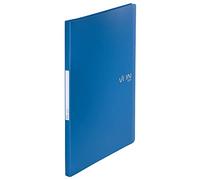 VON Leitz 46690035 Lot de 5 porte-vues A4 avec 30 compartiments en polypropylène pour 60 feuilles, bac à documents flexible pour l'école, l'étude et la maison, bleu, 46690035