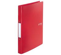 VON Leitz Leitz 42470025 Lot de 5 classeurs à anneaux avec 2 anneaux en polypropylène pour 190 feuilles de 30 mm de large pour l'école, l'étude et la maison Rouge 424247000025