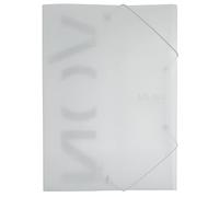 VON Leitz Lot de 5 chemises A4 avec élastique en plastique polypropylène, pour 150 feuilles, 3 rabats, impression moderne, léger