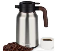 Vondior Cafetière Isotherme 2L en Acier Inoxidable - Pichet Thermique Double Paroi, Maintient le Chaud et Froid 36H - Distributeur de Boissons Élégant pour Café, Thé, Maison et Fêtes